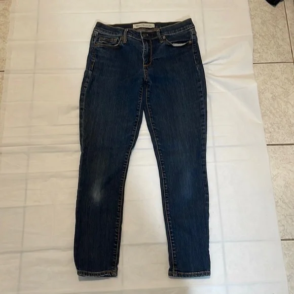 Gap 1969 true skinny ankle dark blue jeans size 27R - Picture 1 of 8